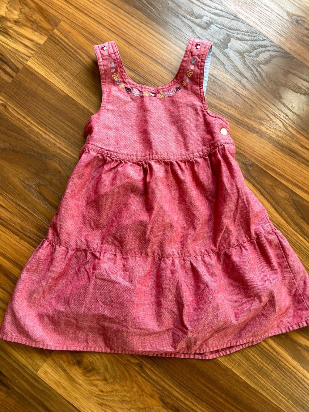Tommy Hilfiger 3T girls Dress Red Overall Jumper dress